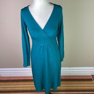 Eileen fisher vneck, long sleeve jersey knit dress size SP